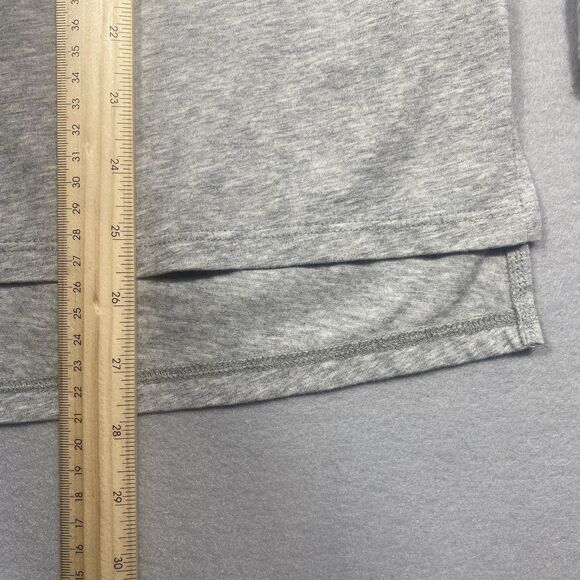 Theory Womens Gray Pima Cotton Long Sleeve Tee Shirt Sz M Made in Peru Basic - Picture 7 of 9